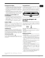 Preview for 31 page of Hotpoint SBL series NF Operating Instructions Manual