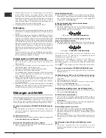 Preview for 32 page of Hotpoint SBL series NF Operating Instructions Manual