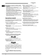 Preview for 52 page of Hotpoint SBL series NF Operating Instructions Manual