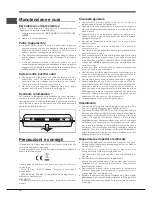 Предварительный просмотр 14 страницы Hotpoint SBM series NF Operating Instructions Manual