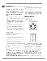 Предварительный просмотр 24 страницы Hotpoint SBM series NF Operating Instructions Manual