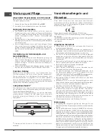 Предварительный просмотр 26 страницы Hotpoint SBM series NF Operating Instructions Manual