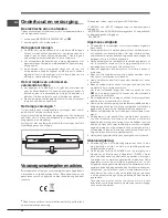 Предварительный просмотр 30 страницы Hotpoint SBM series NF Operating Instructions Manual