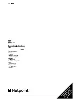 Hotpoint SCL 08 EB Operating Instructions Manual предпросмотр