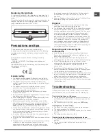 Preview for 11 page of Hotpoint SDS Series Operating Instructions Manual