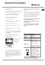 Предварительный просмотр 3 страницы Hotpoint SE1012X Operating Instructions Manual