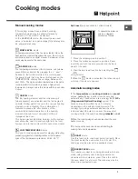 Предварительный просмотр 7 страницы Hotpoint SE101PX Operating Instructions Manual