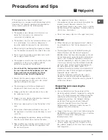 Предварительный просмотр 11 страницы Hotpoint SE101PX Operating Instructions Manual