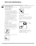 Предварительный просмотр 12 страницы Hotpoint SE101PX Operating Instructions Manual