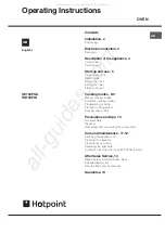 Hotpoint SE103PGX Operating Instructions Manual предпросмотр