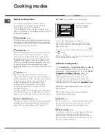 Предварительный просмотр 8 страницы Hotpoint SE48101PGX Operating Instructions Manual