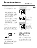 Предварительный просмотр 13 страницы Hotpoint SE48101PGX Operating Instructions Manual