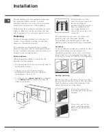 Предварительный просмотр 2 страницы Hotpoint SE48101PX Operating Instructions Manual