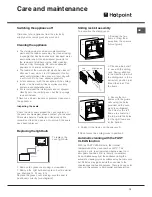 Предварительный просмотр 13 страницы Hotpoint SE48101PX Operating Instructions Manual