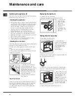 Предварительный просмотр 12 страницы Hotpoint SE61X Operating Instructions Manual