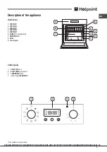 Предварительный просмотр 3 страницы Hotpoint SH83 CK S Operating Instructions Manual