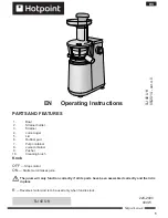 Hotpoint SJ 40 UK Operating Instructions Manual preview