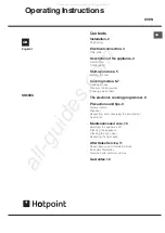 Hotpoint SN56EX Operating Instructions Manual предпросмотр