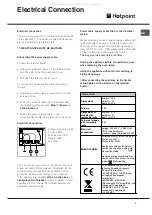 Предварительный просмотр 3 страницы Hotpoint SN56EX Operating Instructions Manual