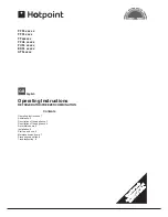 Preview for 1 page of Hotpoint STF Series Operating Instructions Manual