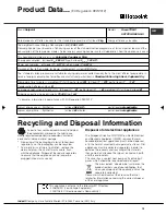 Preview for 19 page of Hotpoint SUTCD GREEN 9A1 Instruction Booklet