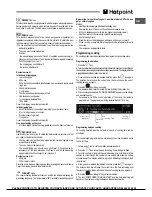 Предварительный просмотр 11 страницы Hotpoint SX1046S L P 0 X Operating Instructions Manual