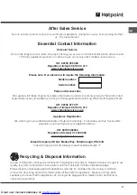 Предварительный просмотр 11 страницы Hotpoint SY10X/1 Operating Instructions Manual