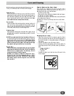 Предварительный просмотр 9 страницы Hotpoint SY11 Instructions For Installation And Use Manual