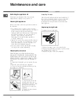 Предварительный просмотр 10 страницы Hotpoint SY36B Operating Instructions Manual