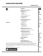 Hotpoint TCAL 83 Instruction Booklet предпросмотр