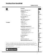 Hotpoint TCAM 80 Instruction Booklet preview