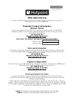 Предварительный просмотр 20 страницы Hotpoint TCD970 Instruction Booklet