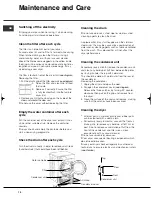 Preview for 10 page of Hotpoint TCFM 70C Futura Instruction Booklet