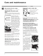 Предварительный просмотр 6 страницы Hotpoint TCFS 93B Instruction Manual