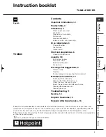 Preview for 1 page of Hotpoint TCL780 Instruction Booklet