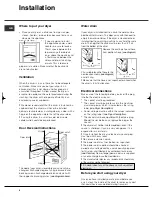 Preview for 4 page of Hotpoint TCL780 Instruction Booklet