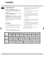 Preview for 8 page of Hotpoint TCL780 Instruction Booklet