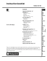 Preview for 1 page of Hotpoint TCYL 757C Instruction Booklet