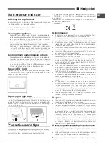 Предварительный просмотр 7 страницы Hotpoint TDC85 Series Operating Instructions Manual