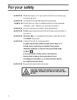 Preview for 4 page of Hotpoint TDL12 User Handbook Manual