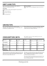 Предварительный просмотр 4 страницы Hotpoint TDWSF83BEPUK Reference Manual