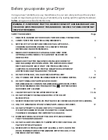 Preview for 2 page of Hotpoint TS13 User Handbook Manual