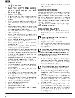 Preview for 4 page of Hotpoint TT 22M UK Operating Instructions Manual