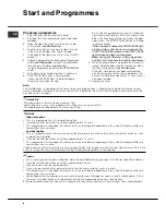 Preview for 6 page of Hotpoint TVAL 73 Instruction Manual