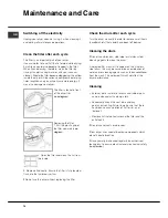 Preview for 14 page of Hotpoint TVAL 73 Instruction Manual