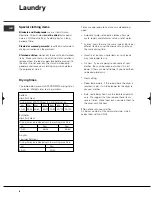 Preview for 8 page of Hotpoint TVAM 70 Aquarius Insrtuction Booklet