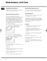 Preview for 10 page of Hotpoint TVAM 70 Aquarius Insrtuction Booklet