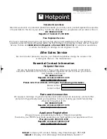 Предварительный просмотр 20 страницы Hotpoint TVEL 75 Experience Instruction Booklet