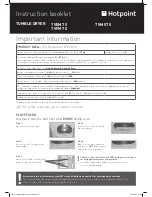 Preview for 1 page of Hotpoint TVEM 70 Instruction Booklet