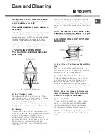 Предварительный просмотр 21 страницы Hotpoint UE89X/1 Instructions For Installation And Use Manual